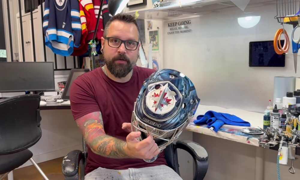 The making of Stuart Skinner’s Winnipeg Jets goalie mask – Illegal Curve Hockey