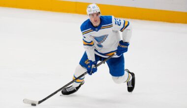 Blues' Logan Mailloux out at least eight weeks following surgery on hand