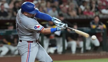 Texas Rangers use a 6-run 5th inning to beat Arizona Diamondbacks, stay in AL playoff race