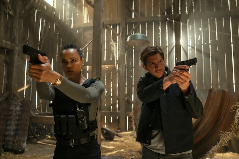 Maria Sten and Greyston Holt in Neagley. Photograph: Prime Video