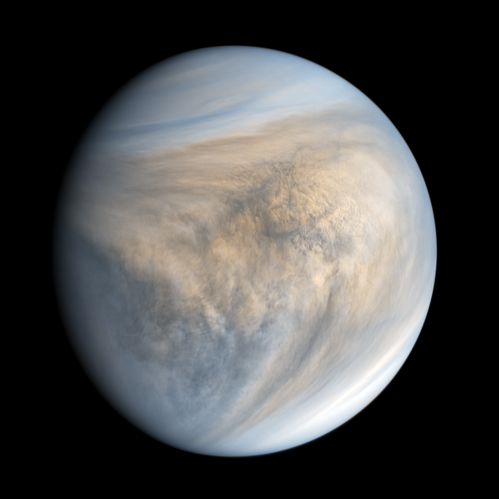 Ultraviolet image of Venus.  Credit: Wikipedia