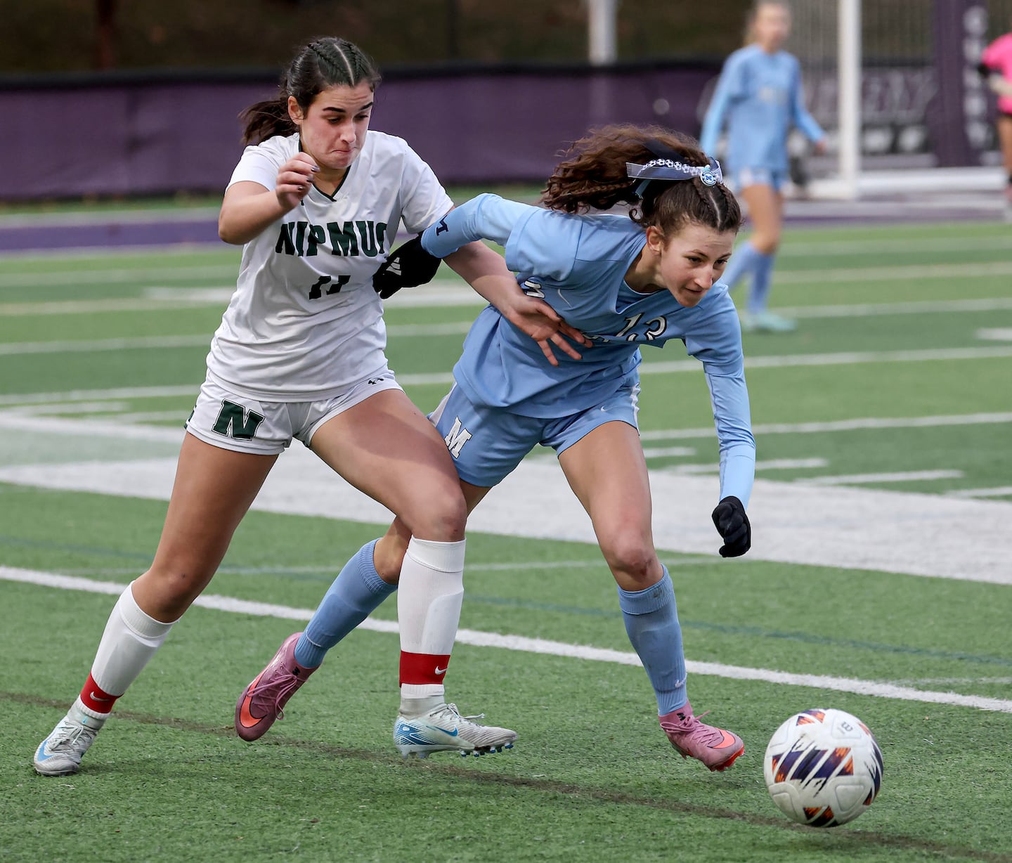 Medfield's Sidney Heavey (right) is coming off a 24-goal season and a Division 3 title. 