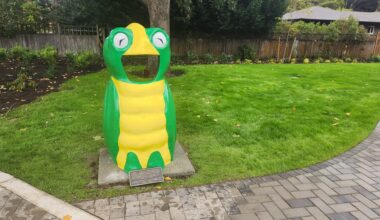 Historic Garbage Gobbler gets face lift in expanded Langford park