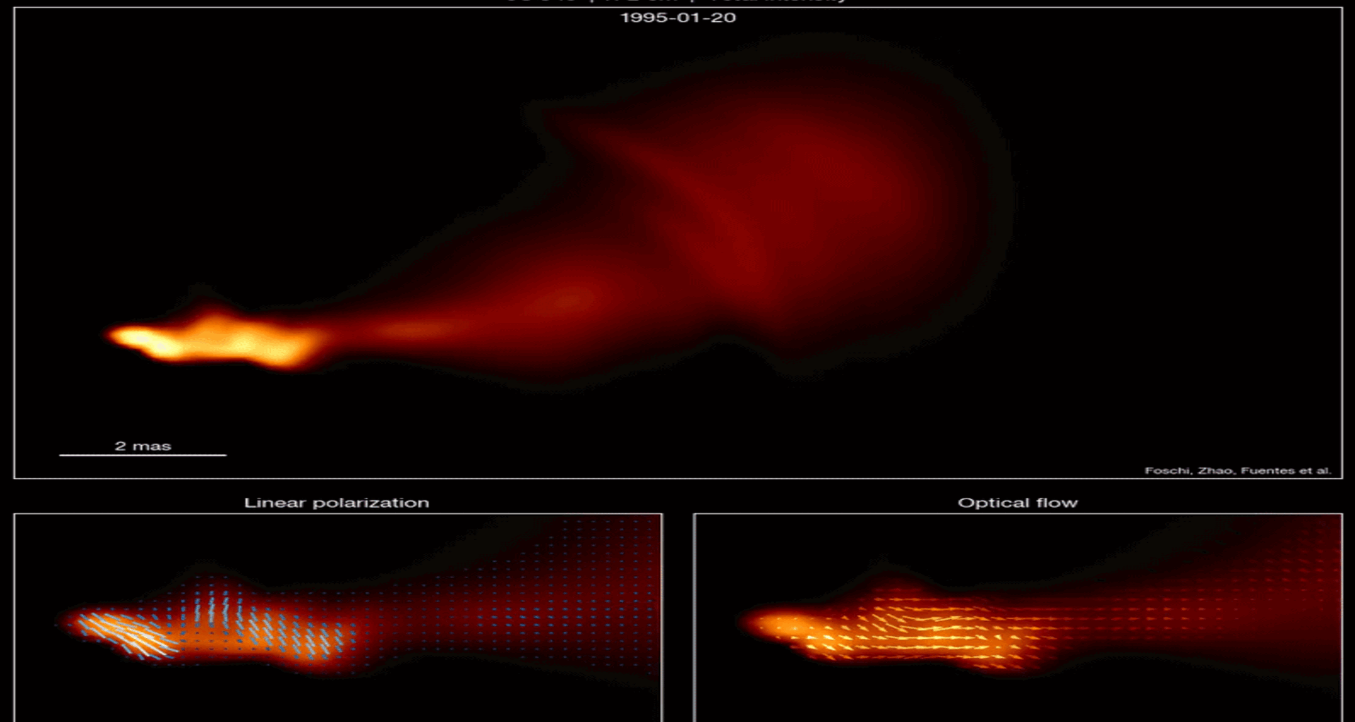A gif showing orange gas blowing against a black background