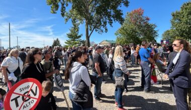 Hundreds rally against proposed high speed rail line between Toronto, Ottawa and Quebec City - CTV News