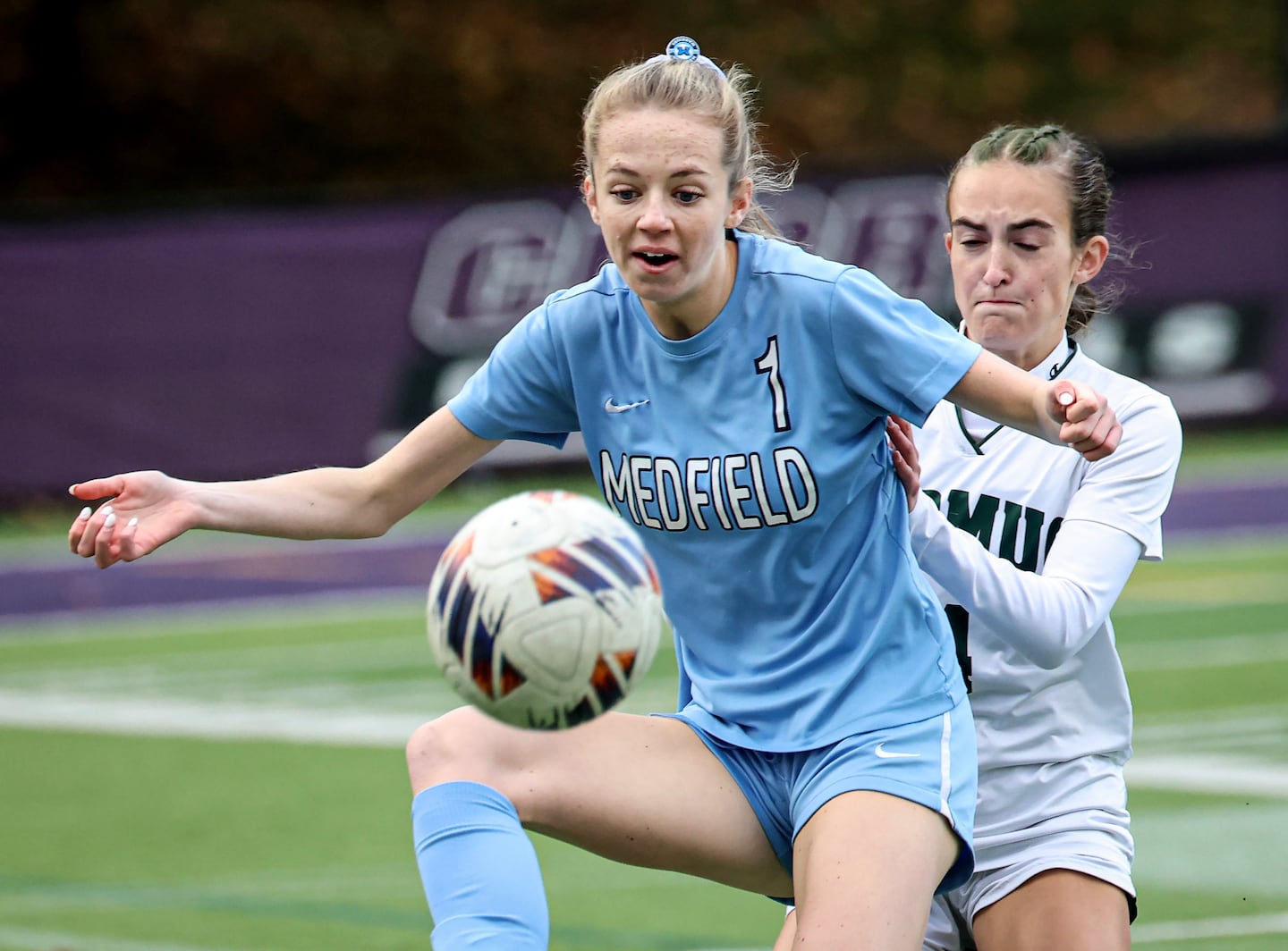 Devon Weafer put the ball in the net 28 times for Medfield last season. 
