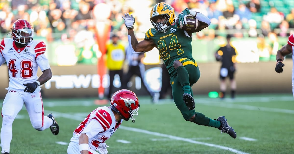 Edmonton Elks snap playoff drought with blowout win over Calgary Stampeders