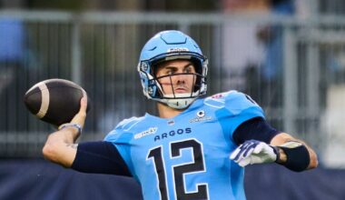 Argos’ Chad Kelly misses practice, expected to play against Ticats on Labour Day