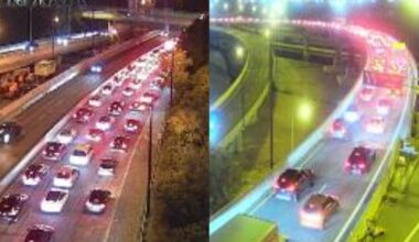 DVP collision causes heavy traffic, 2 people injured
