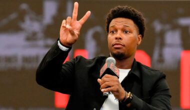 Raptors honor Kyle Lowry with golden 'GROAT' statue