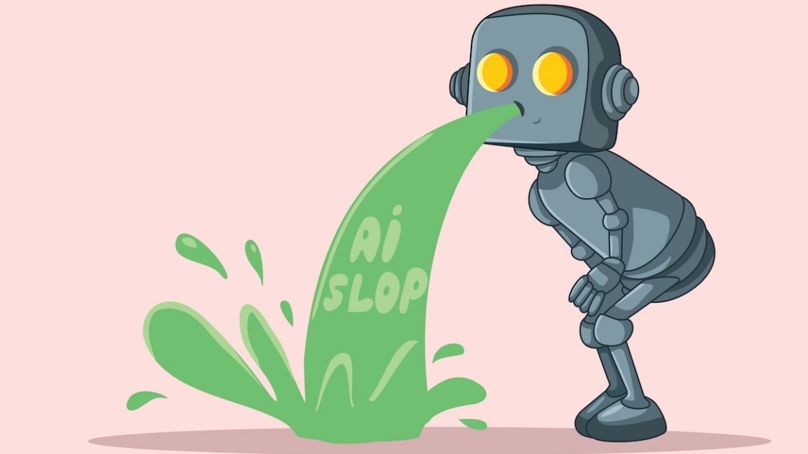 Ai chatbot vomiting misinformation and synthetic data.