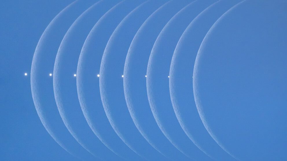 Lunar occultation of Venus.