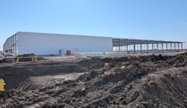 The Bell Canada AI data centre is under construction just outside of Regina. (Lisa Schick/980 CJME)