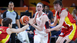 Caitlin Clark delivers historic double-double off bench as Team USA dominates China in World Cup opener