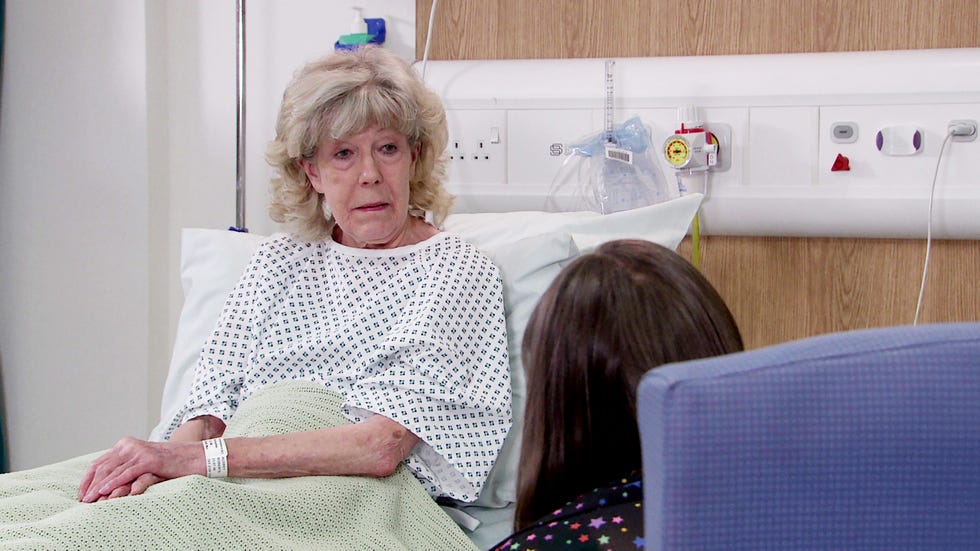 audrey roberts in hospital, coronation street
