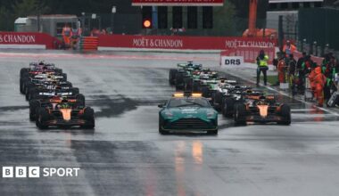 The wet start of the 2025 Belgian Grand Prix