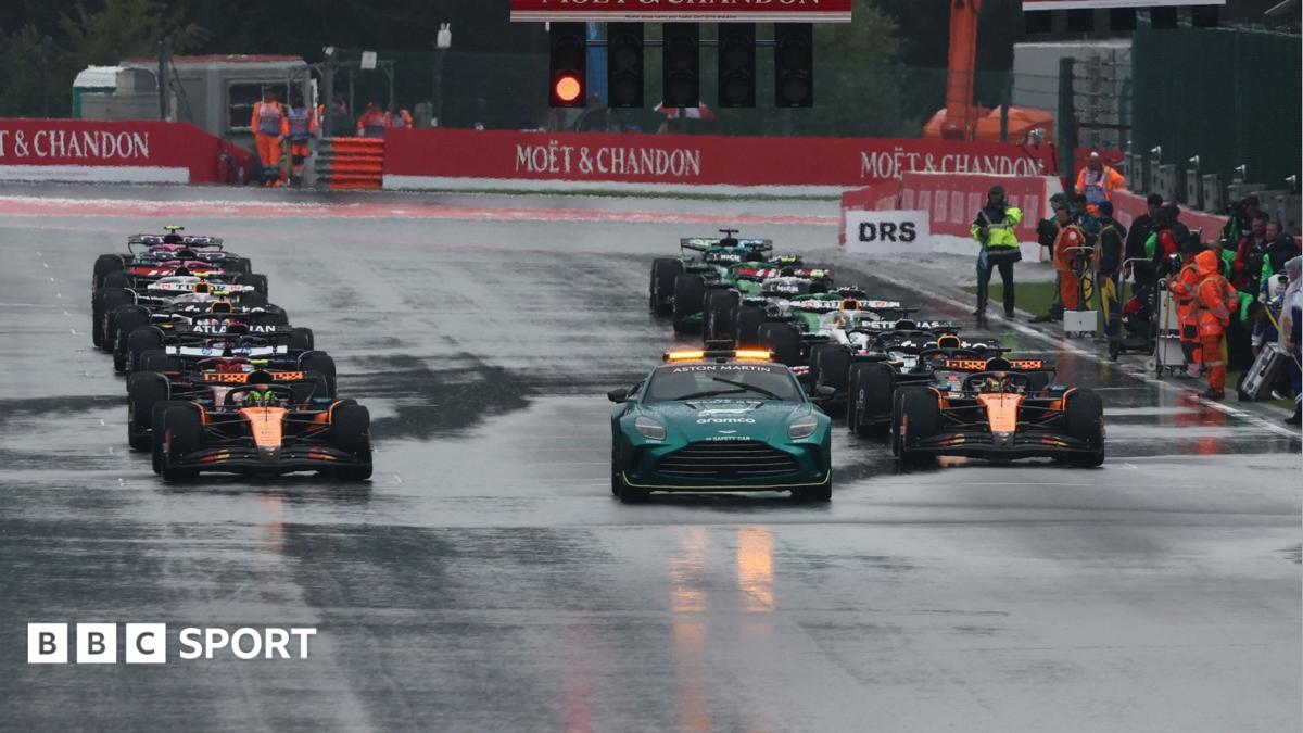 The wet start of the 2025 Belgian Grand Prix