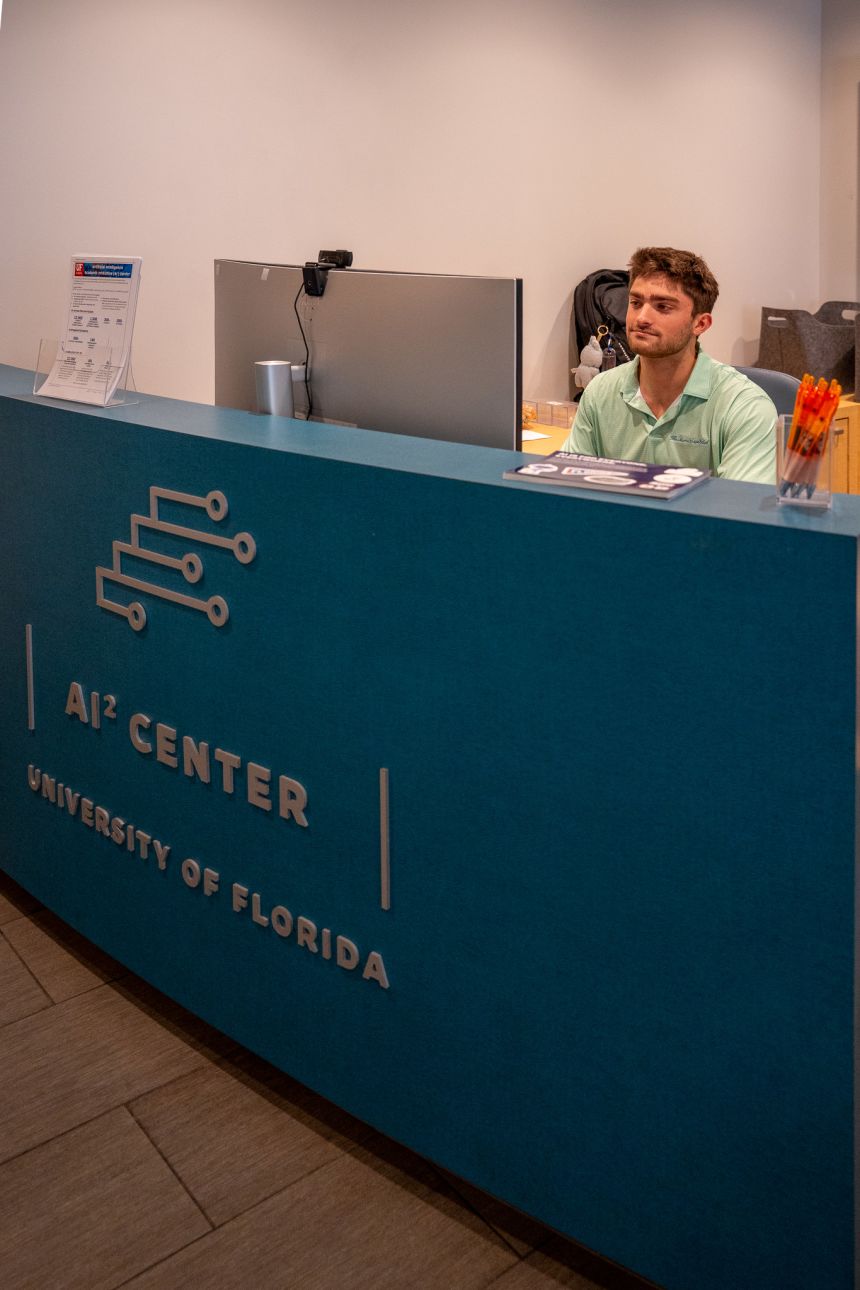 Ethan Pecora at the University of Florida’s AI2 Center in August 2026.
