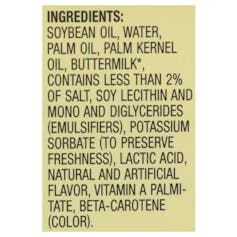 A list of ingredients includes soybean oil and soy lethicin.