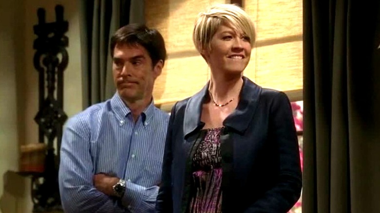 Dharma and Greg checking out the late Charlie Harper's house in "Two and a Half Men"