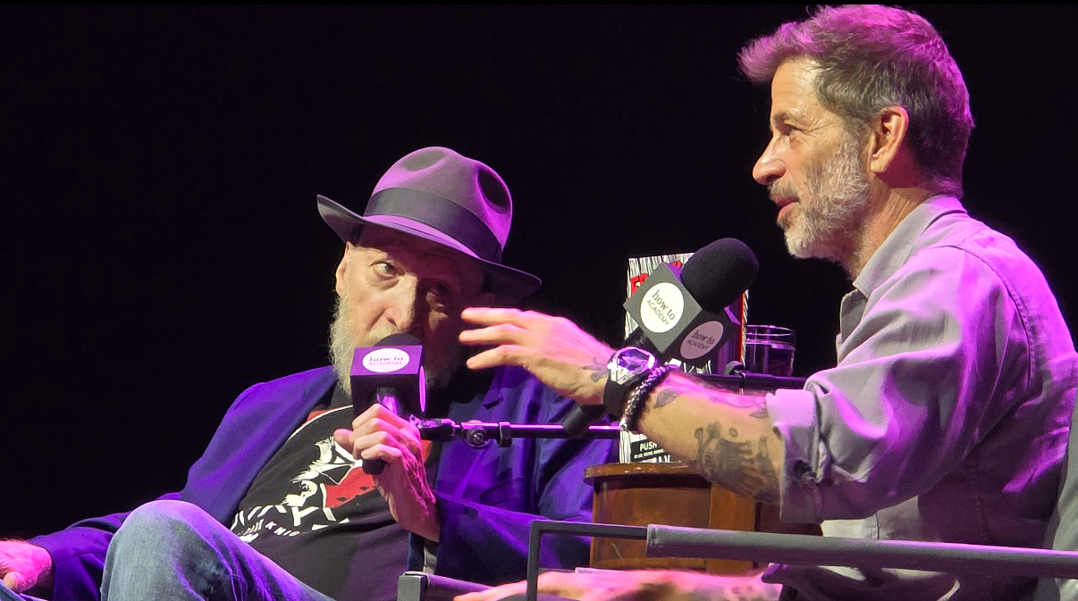 Frank Miller and Zack Snyder in Los Angeles at Wilshire Ebell Theatre on July 18, 2026