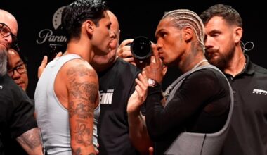 Video: Dana White separates Ryan Garcia, Conor Benn after heated faceoff