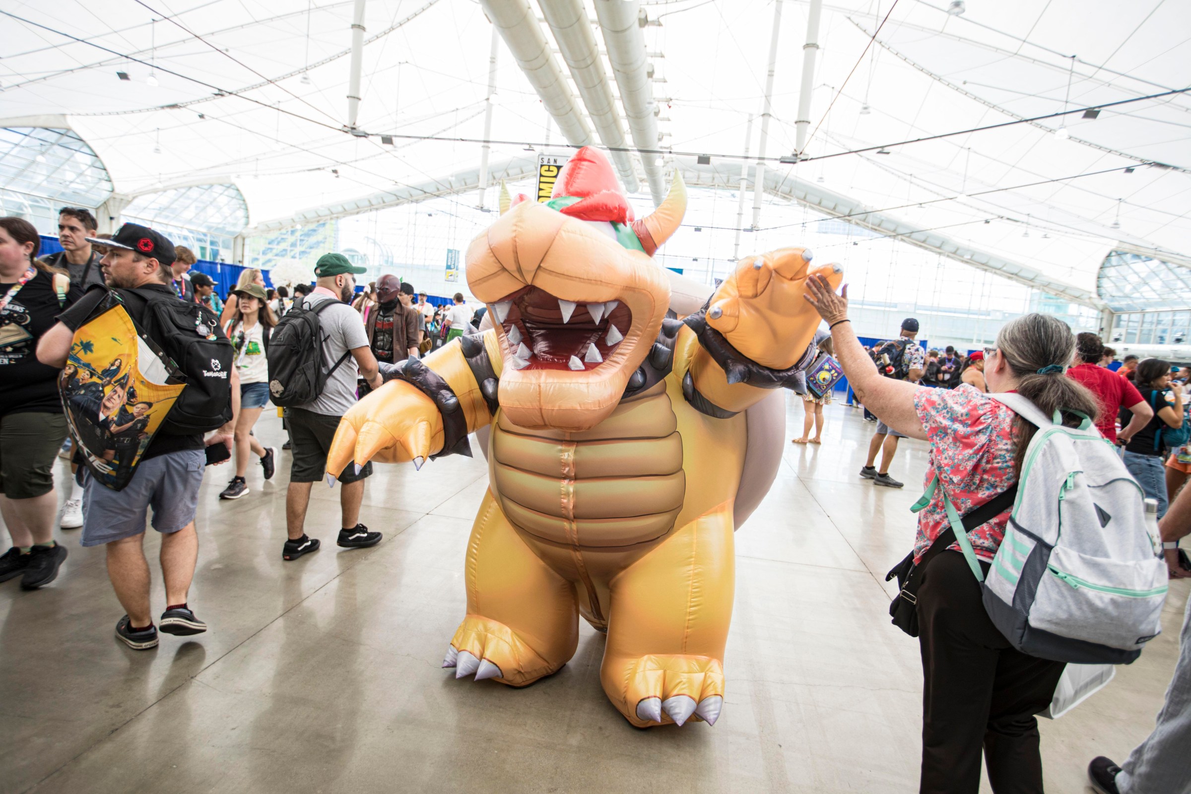 SAN DIEGO, CALIFORNIA - JULY 24: A Super Mario cosplayer dressed as Bowser poses during Day 2 of 2026 Comic-Con International on July 24, 2026 in San Diego, California. (Photo by Daniel Knighton/Getty Images)