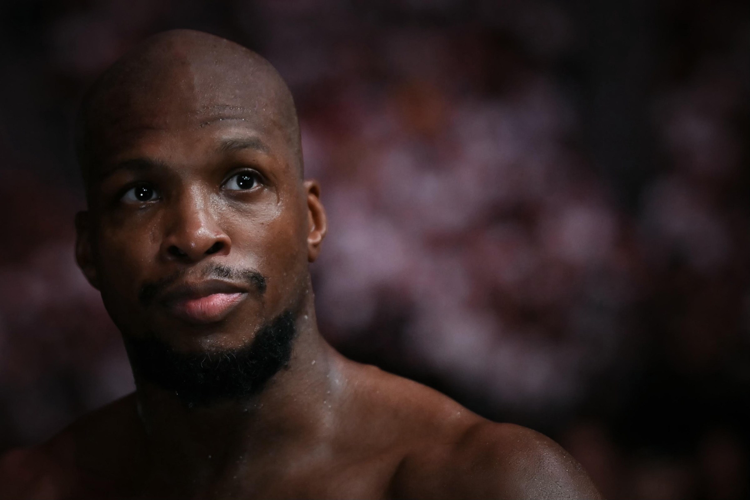 UK Michael Page reacts after winning his fight against Uzbek Nursulton Ruziboev (not pictured) during his mixed martial arts (MMA) at the 5th edition of the Ultimate Fighting Championship (UFC) at the Bercy Accor Arena, in Paris, on September 5, 2026. (Photo by LOU BENOIST / AFP via Getty Images)