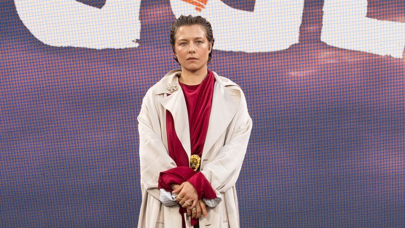 Emma D’Arcy’s scene-stealing duster coat at the ‘Digger’ premiere