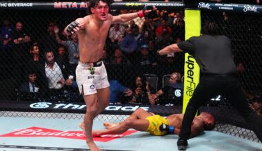 UFC Vegas 121 video: Raul Rosas Jr. wins main event after Raoni Barcelos goes unconscious in scary fifth-round moment