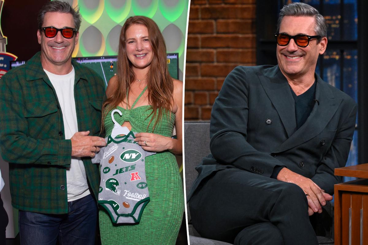 'Old dad' Jon Hamm breaks silence on wife Anna Osceola's pregnancy news