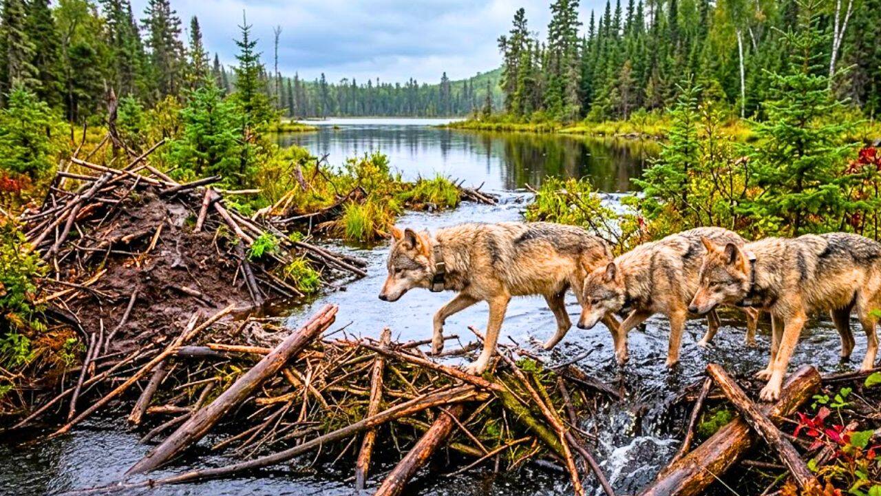PC: AI Generated How did the Isle Royale wolf population grow after the translocation