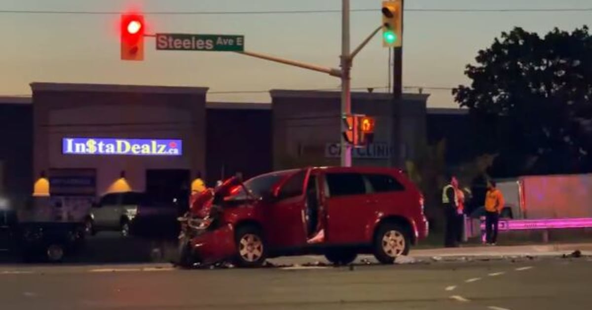 Two hospitalized after serious collision in Brampton – CP24