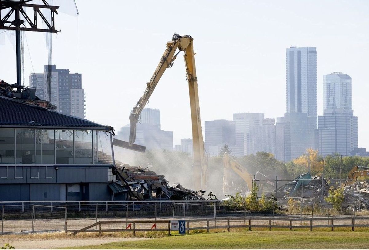 Demolition of Edmonton's iconic horse-racing track almost complete