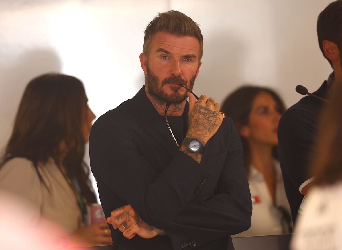 David Beckham Just Wore His Coolest All-Black Tudor Watch to the F1