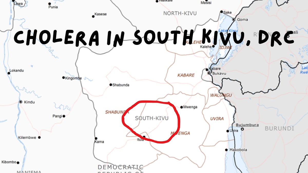 DRC: 449 suspected cases of cholera, 13 deaths in one week in South Kivu