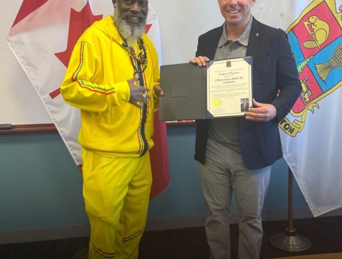 Capleton Receives Official Proclamation from Mayor of Brampton, Canada