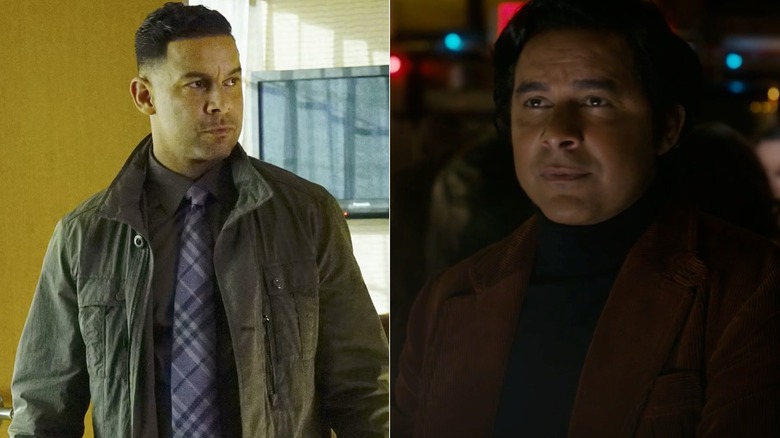 A side-by-side photo of Jon Huertas in Castle and This Is Us.