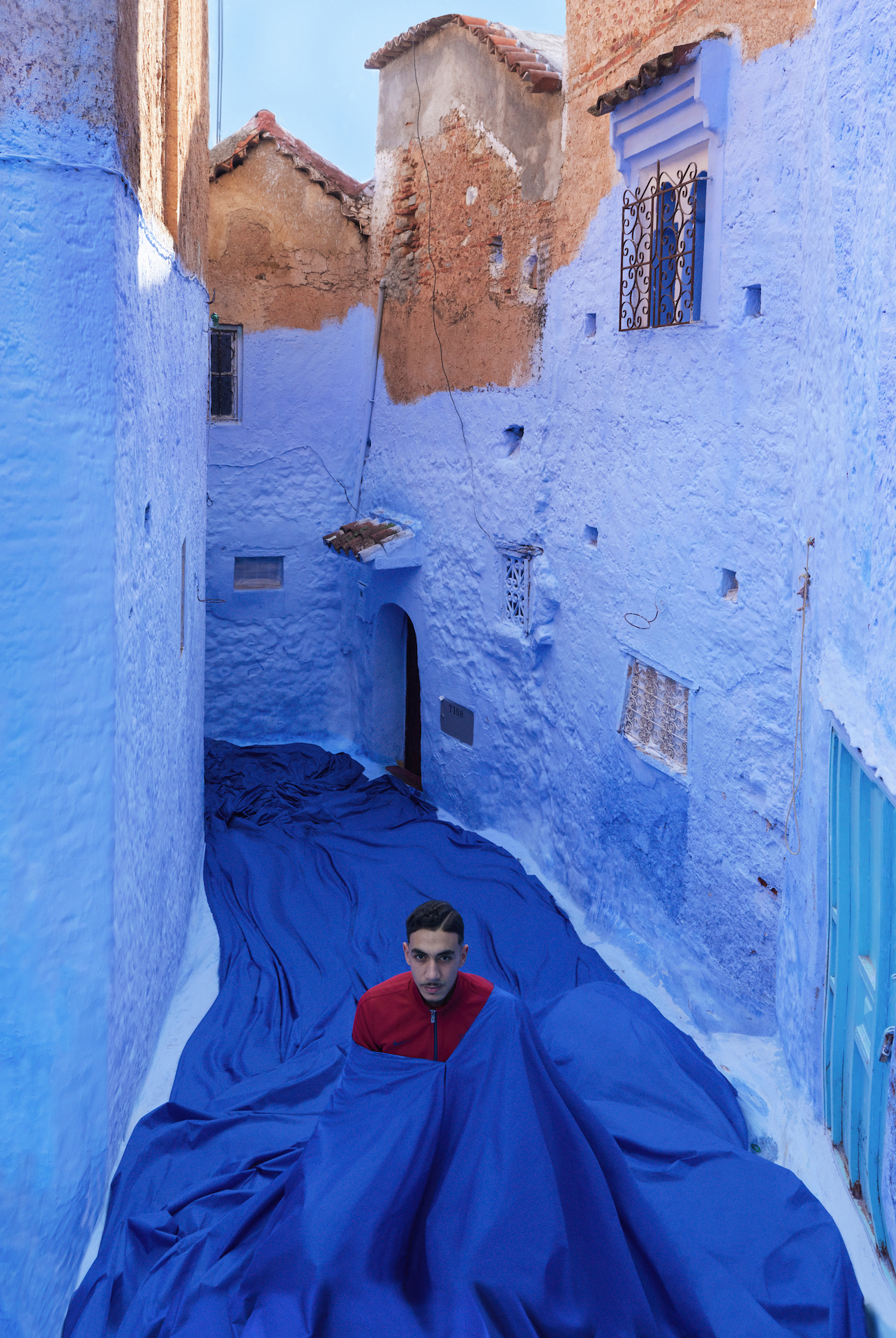 Photograph of Blue Moroccan Street taken by Julia Buruleva