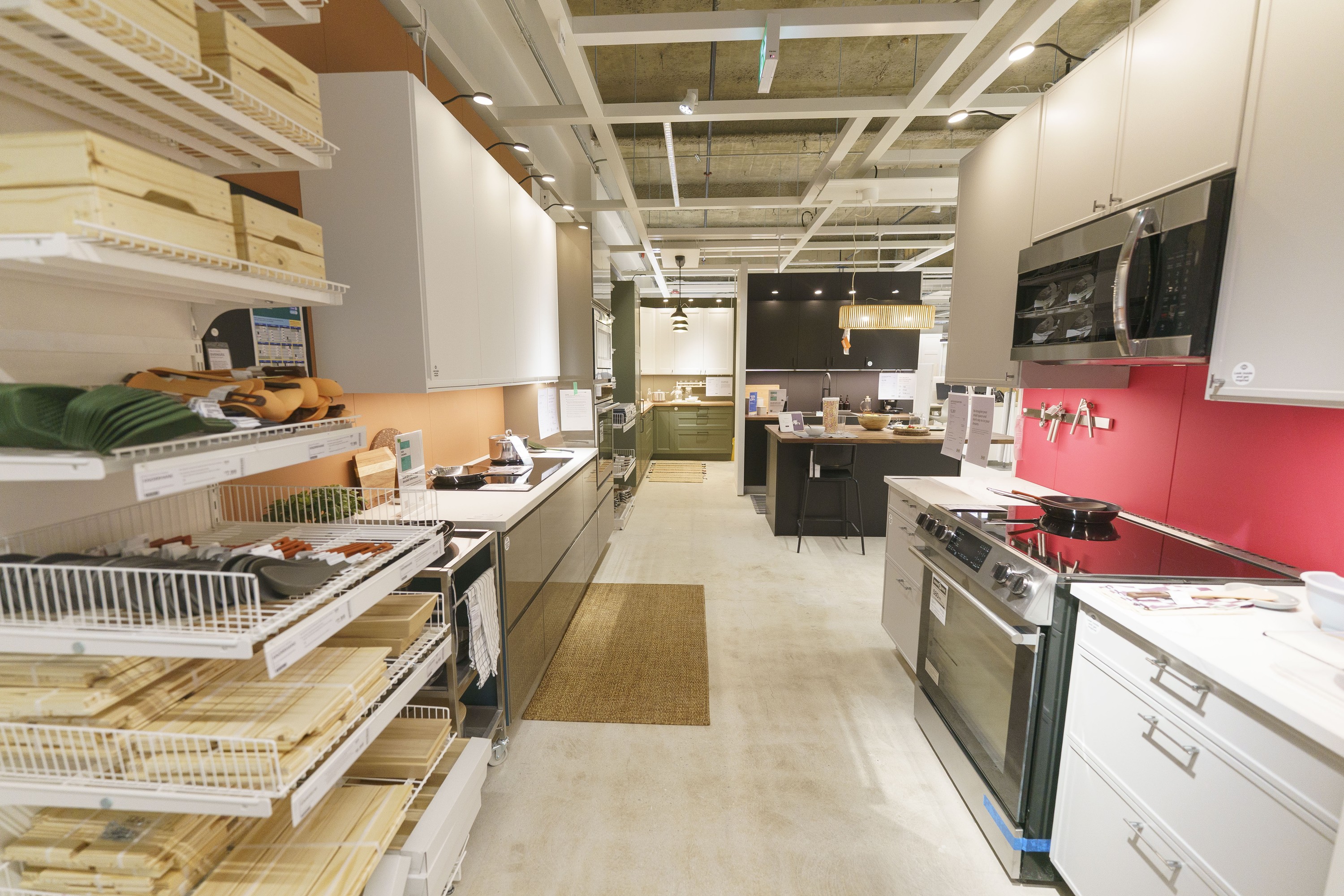 Products await customers