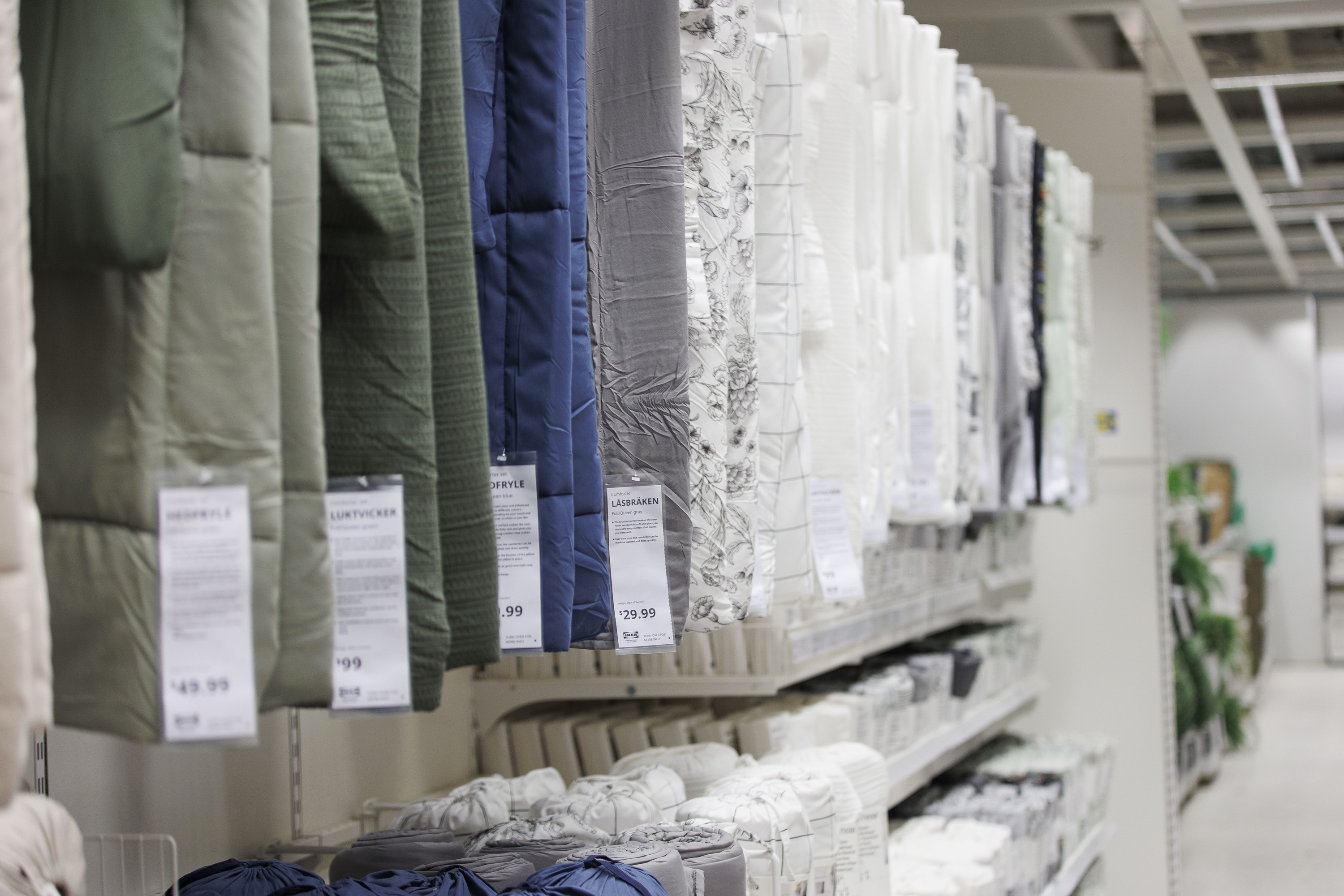 Products await customers