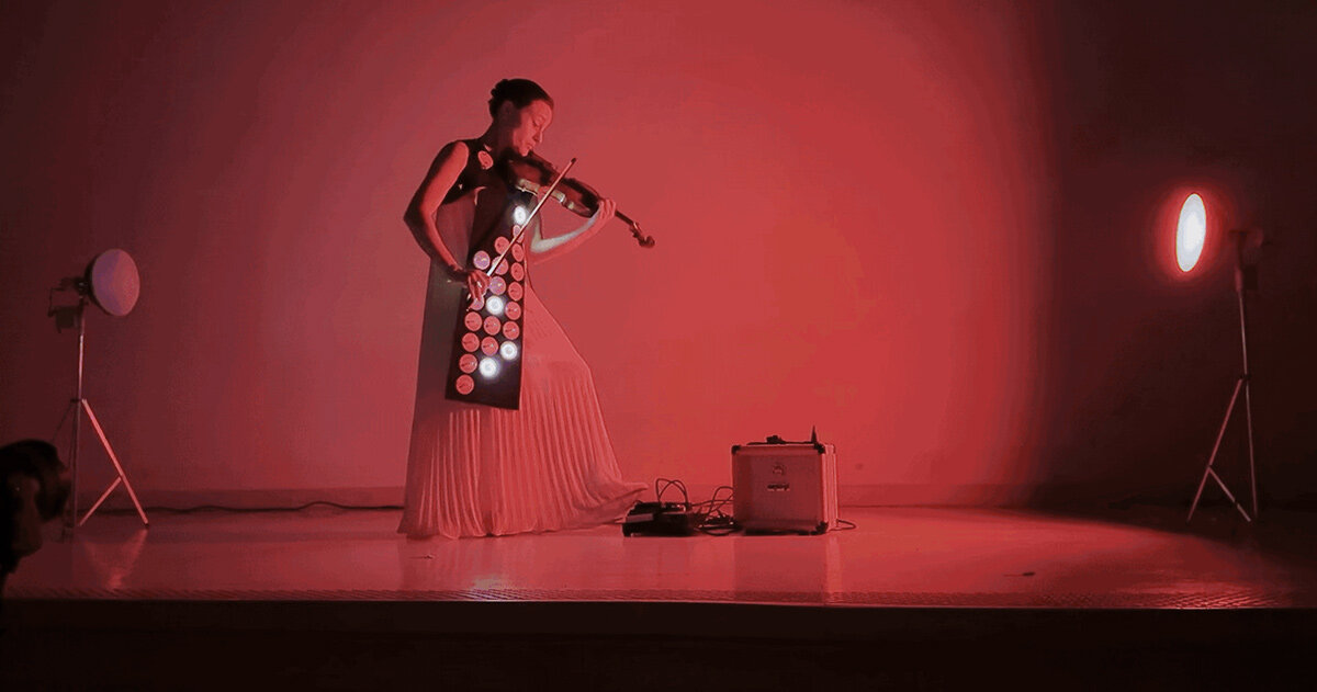 synesthesia translated into light across audrey wright’s musical body at the MET