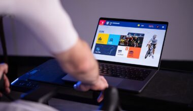 A rider choosing a workout on MyWhoosh