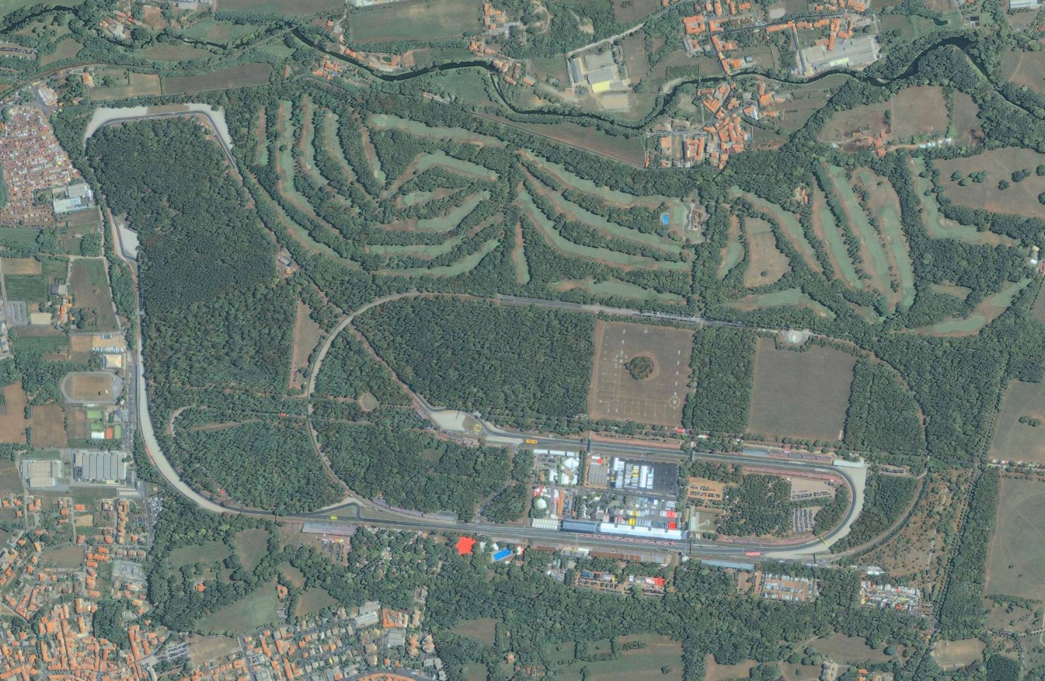 Aerial view of Monza