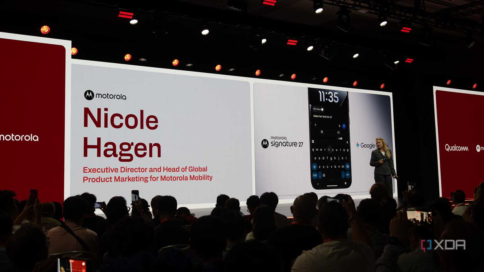 Motorola's Signature 27 from the Snapdragon Summit 2026 keynote