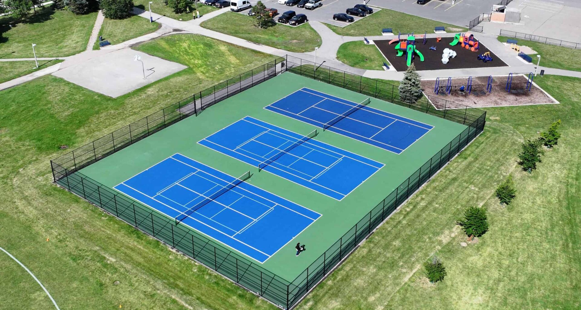 Tennis courts 'modernized' with resurfaced playing areas in Brampton