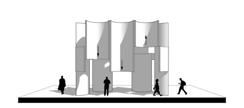 cut, rotated, and suspended concrete pipes create reusable pavilion in mumbai - 3
