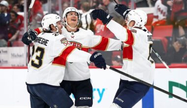 Forsling scores OT winner with 4.3 seconds left, Panthers spoil Hurricanes’ banner raising