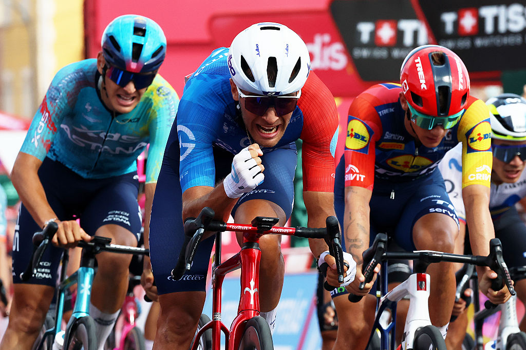 Bastien Tronchon (Groupama - FDJ United) wins stage 10 of the 2026 Vuelta a Espa&ntilde;a in Elche de la Sierra, Spain. (Photo by Alexander Hassenstein/Getty Images)