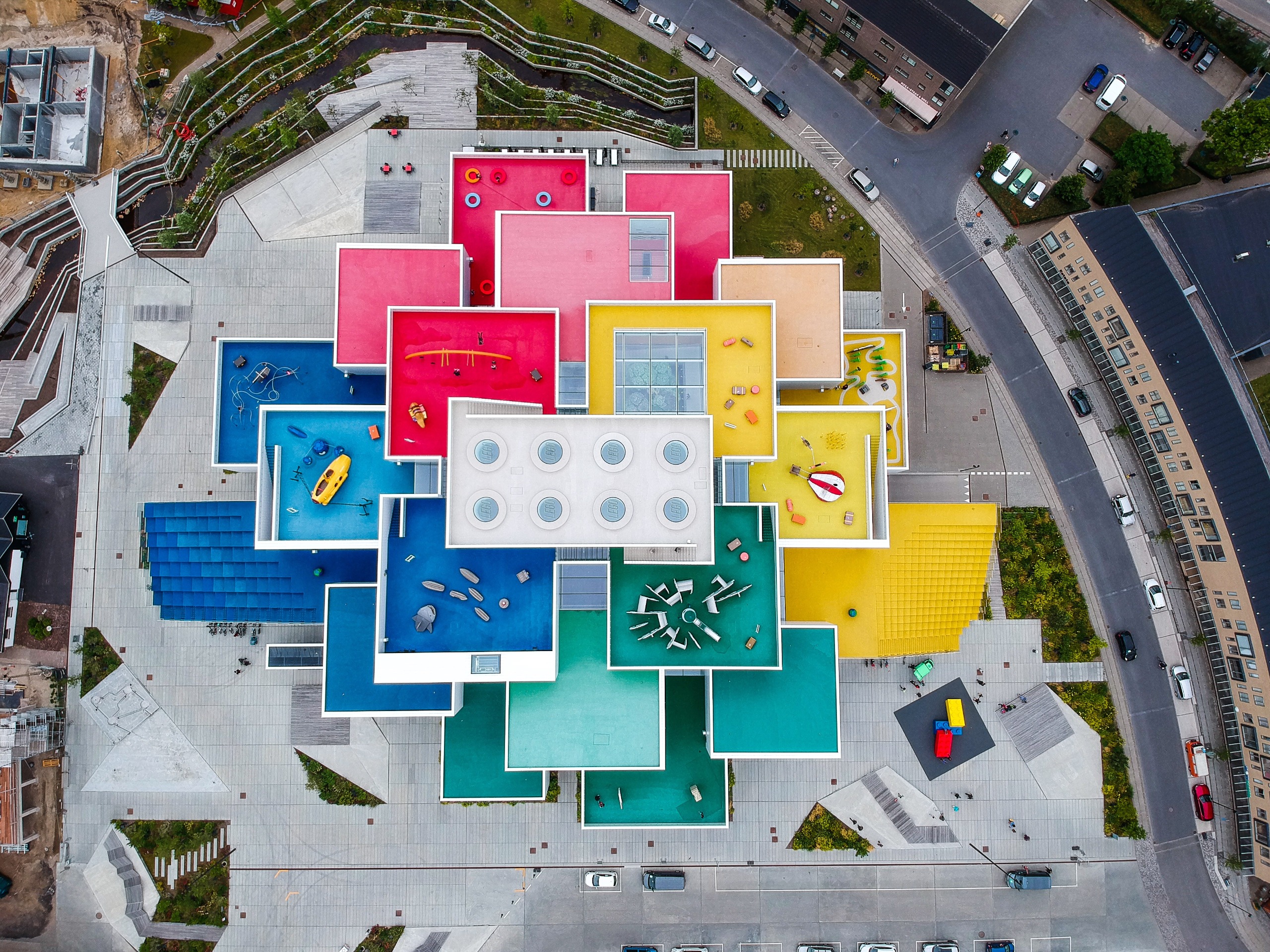 Lego House from above